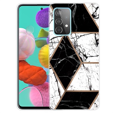 Marble Pattern Samsung Galaxy A32 (4G) TPU Hülle - Schwarz / Weiß