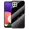 Marble Series Samsung Galaxy A22 4G Panzerglas Hülle - Schwarz