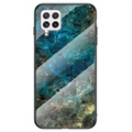 Marble Series Samsung Galaxy A22 4G Panzerglas Hülle - Grün