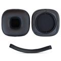 Marshall Major V Protein-Leder Ersatz-Ohrpolster und Kopfband Set - Schwarz