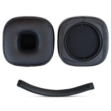 Marshall Major V Protein-Leder Ersatz-Ohrpolster und Kopfband Set - Schwarz