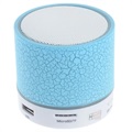 Mini Bluetooth Lautsprecher mit Mikrofon & LED-Licht A9 - Cracked Blau