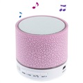 Mini Bluetooth Lautsprecher mit Mikrofon & LED-Licht A9 - Cracked Rosa