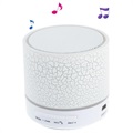 Mini Bluetooth Lautsprecher mit Mikrofon & LED-Licht A9 - Cracked Weiß