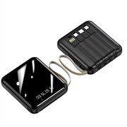 Mini Powerbank 20000mAh - 2x USB, Lightning, USB-C, MicroUSB - Schwarz