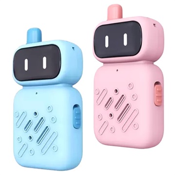 Mini Robot Kinder Walkie-Talkies mit Wiederaufladbarem Akku - Blau & Rosa
