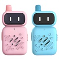 Mini Robot Kinder Walkie-Talkies mit Wiederaufladbarem Akku - Blau & Rosa