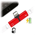 Mini T-Shape 2-in-1 Lightning Adapter - iPhone XS Max/XS/XR - Rot