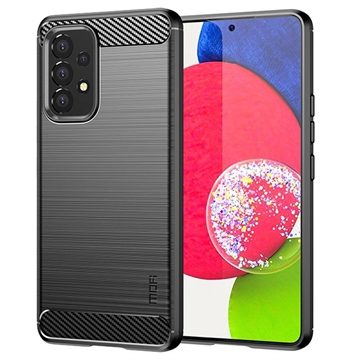 Samsung Galaxy A53 5G Mofi Karbonfaser TPU Hülle - Schwarz