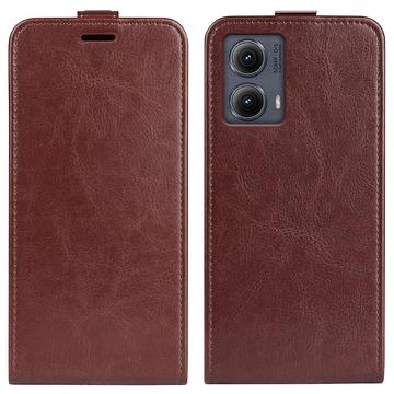 Motorola Edge (2024) Vertikale Flip Hülle - Braun