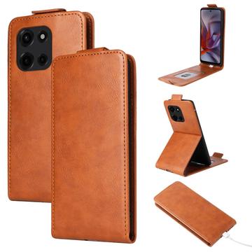 Motorola Edge (2025) Vertikal Flip Hülle mit Ständer - Braun