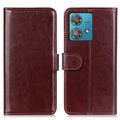 Motorola Edge 40 Neo Wallet Schutzhülle mit Magnetverschluss - Braun