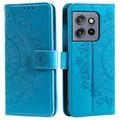Motorola Edge 50 Neo Mandala Serie Wallet Hülle - Blue