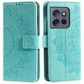 Motorola Edge 50 Neo Mandala Serie Wallet Hülle - Grün