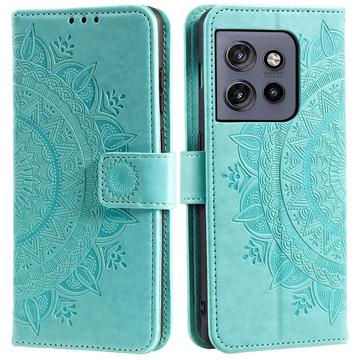 Motorola Edge 50 Neo Mandala Serie Wallet Hülle - Grün