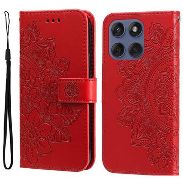 Motorola Edge 60 Fusion Mandala Serie Wallet Hülle - Rot