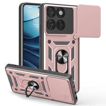 Motorola Edge 60 Fusion Drehring-Hybrid Hülle mit Kameraschutz - Roségold