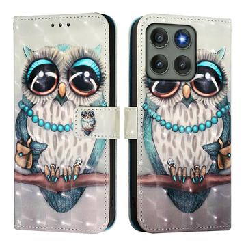 Motorola Edge 60 Pro Wonder Serie Wallet Hülle - Eule