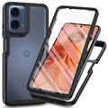 Motorola Moto E14/G24/G04/G04s 360 Schutz Hülle - Schwarz / Durchsichtig