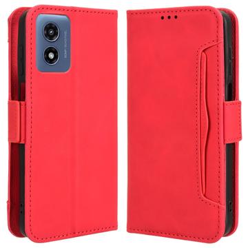 Motorola Moto G Play (2024) Wallet Hülle mit Kartenhalter - Rot