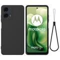 Motorola Moto G04/G24 Liquid Silikonhülle - Schwarz