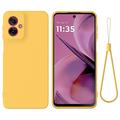 Motorola Moto G55 Liquid Silikonhülle - Gelb