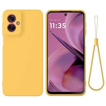 Motorola Moto G55 Liquid Silikonhülle - Gelb
