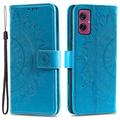 Motorola Moto G55 Mandala Serie Wallet Hülle - Blau