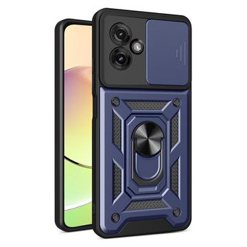 Motorola Moto G55 Drehring-Hybrid Hülle mit Kameraschutz - Blau