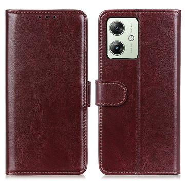 Motorola Moto G64 Wallet Schutzhülle mit Magnetverschluss - braun