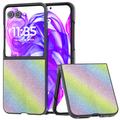 Motorola Razr 50 Ultra Strass Textur Hybrid Hülle - Bunt