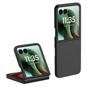 Motorola Razr 60 Ultra Gummierte Kunststoff Hülle - Schwarz