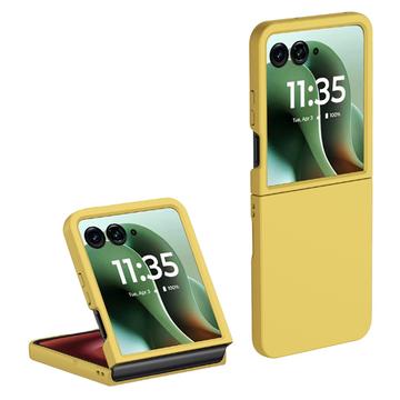 Motorola Razr 60 Ultra Gummierte Kunststoff Hülle - Gelb