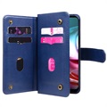 Multi-Karte Schlitz Motorola Moto G10/Moto G30 Schutzhülle mit Geldbörse - Blau