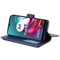 Multi-Karte Schlitz Motorola Moto G10/Moto G30 Schutzhülle mit Geldbörse - Blau