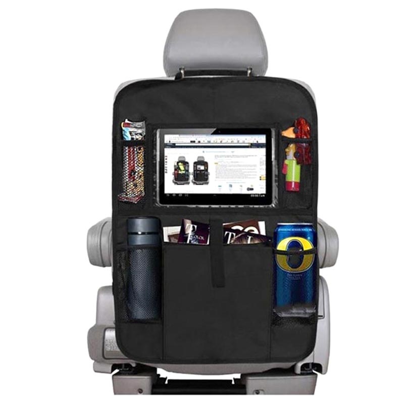 Auto-Rücksitz-Organizer mit 2 Getränkebecherhaltern, multifunktionaler  Aufbewahrungsbox für Fahrzeuge, Trennwanddesign für Autotaschentücher