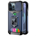 Multifunktions 4-in-1 iPhone 13 Pro Hybrid Hülle - Navy Blau