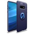 Samsung Galaxy S10+ Multifunktions Ring Cover - Blau