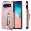 Samsung Galaxy S10 Multifunktions TPU Hülle mit Ständer - Roségold