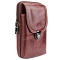 Multifunktionale Universal Leder Gürteltasche - Kaffee