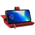 Mehrzweck-Serie iPhone 14 Pro Max Schutzhülle mit Geldbörse - Rot