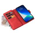 Mehrzweck-Serie iPhone 14 Pro Max Schutzhülle mit Geldbörse - Rot