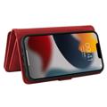 Mehrzweck-Serie iPhone 14 Schutzhülle mit Geldbörse - Rot