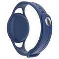 Mutural Apple AirTag Kinder Silikonarmband - Blau