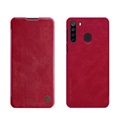 Nillkin Qin Series Samsung Galaxy A21 Flip Hülle - Rot