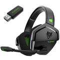 NUBWO G06 Wireless Gaming Headset mit Rauschunterdrückung Mikrofon 2.4G Bluetooth Kopfhörer Stereo Ohrhörer Komposition mit PC, Laptops, PS4, PS5, Nintendo Switch - Grün