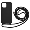 Halskette Serie iPhone 12 Mini TPU Hülle - Schwarz