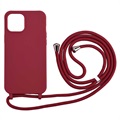 Halskette Serie iPhone 12 Pro Max TPU Hülle - Rot