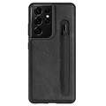 Nillkin Aoge Samsung Galaxy S21 Ultra 5G Beschichtet Cover - Schwarz