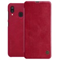 Nillkin Qin Samsung Galaxy A30, Galaxy A20 Flip Hülle mit Kartenhalter - Rot